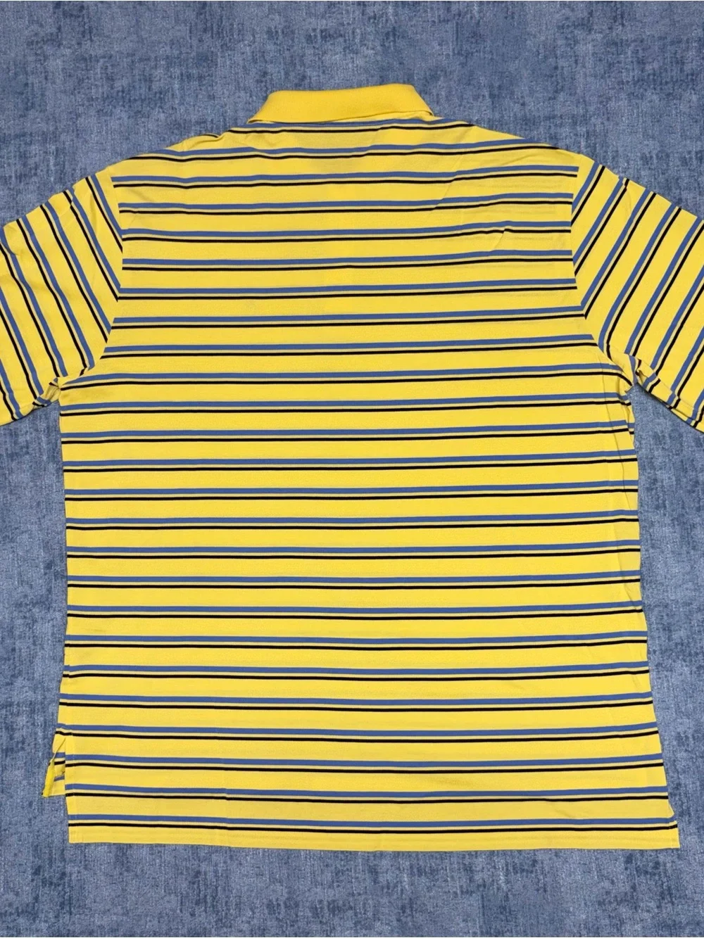 Ralph Lauren Yellow Polo with Navy & White Stripes